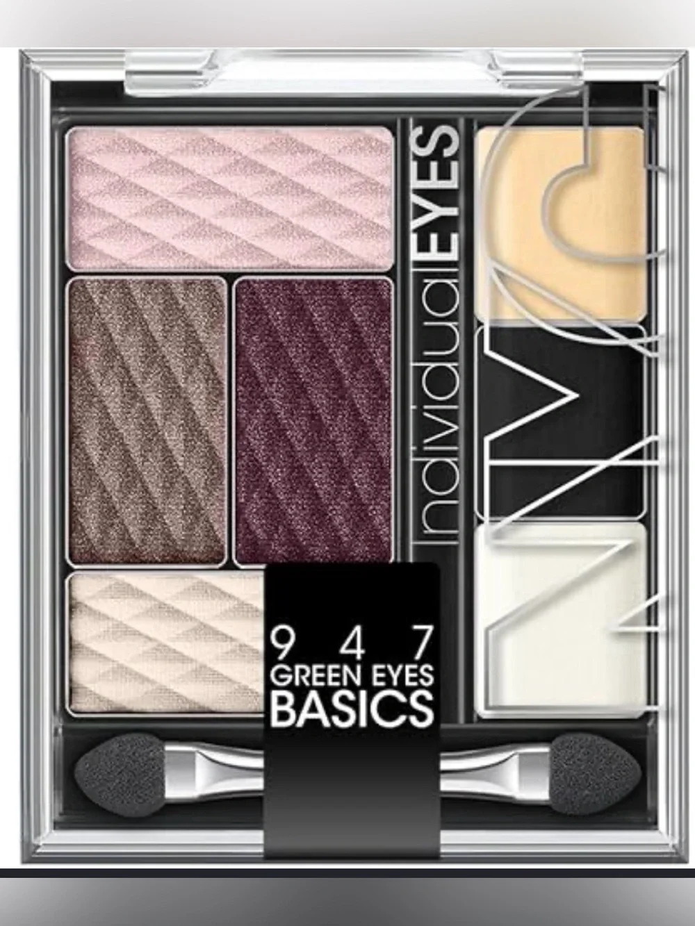 NYC 947 Green Eyes Basics Eye Shadow Palette - Neutral & Green-Toned Shades